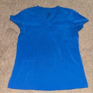 Elevate Blue V-Neck Women's Top, size Large